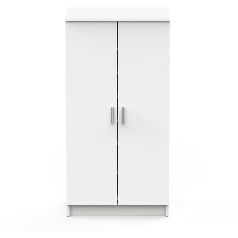 Armoire à chaussures 2 portes blanc mat (1/5)