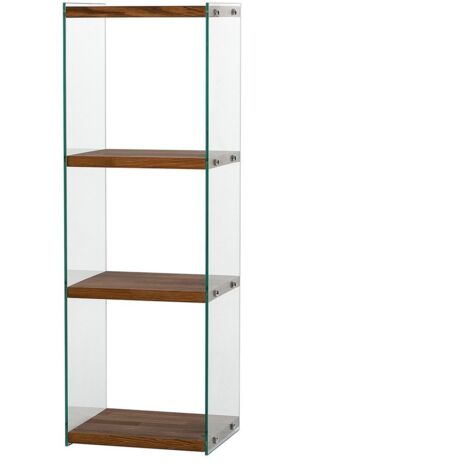 Etagère en verre et bois brut Aqua (1/5)
