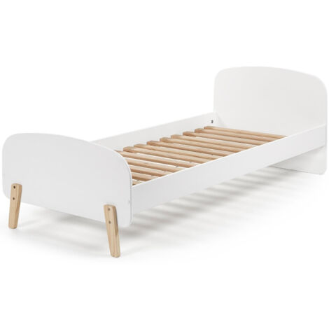 Lit 90x200 Sommier Inclus Vipack Kiddy - Blanc (1/4)
