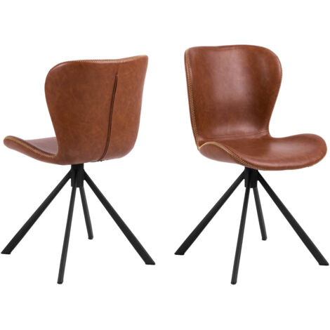 Chaise Batilda Retro cross brandy/noir (1/5)