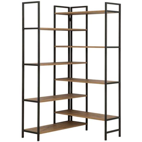 Cotecosy – Etagère en aggloméré et métal 177cm – 94cm de longueur – 94cm de profondeur – 3 niveaux avec hauteur 45cm entre chaque – Design moderne (1/5)
