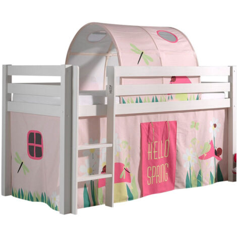 Lit mi-hauteur Charlotte avec tente et tunnel de lit Spring - (1/3)