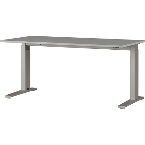 Bureau Osmond 160cm réglable en hauteur - gris clair/argent (1/5)
