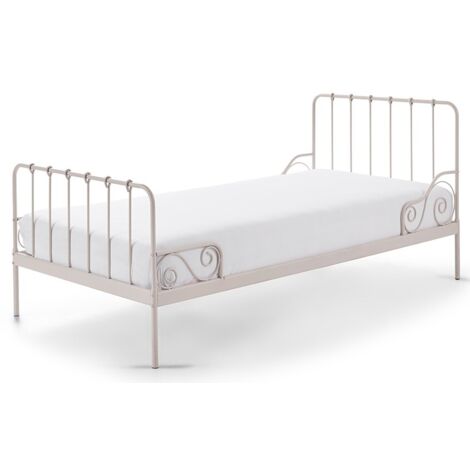 Lit simple métal rose Alice 90x200 (1/3)