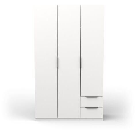 CALICOSY - Armoire 3 portes et 2 tiroirs Ghost - L119,4 cm (1/5)