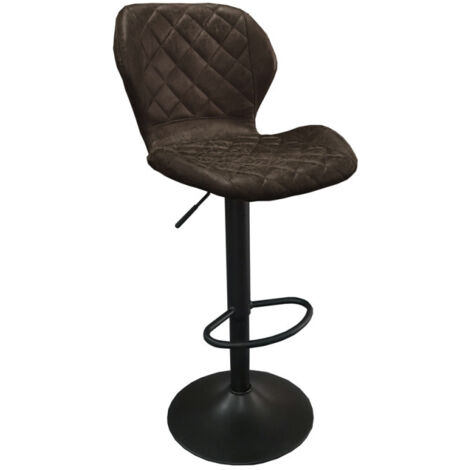 Lot de 2 chaises de bar vintage 48x52x90 cm marron foncé (1/5)