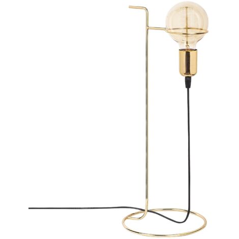 Lampe à poser support tige à boucle Adminicus Métal Or (1/5)