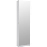 Armoire à chaussures 1 porte 50,5x19,8x180,7 cm blanc