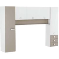 Armario Puente Tidy habitación Infantil Juvenil Dormitorio Estilo Moderno Almacenamiento 203x304x54 cm