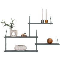 Etagère Harlem - 99x17,5x62 cm - acier et bois - vert
