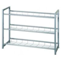 Étagère à chaussures Leonore 80cm, 3 étagères - aluminium