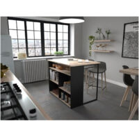 Table de bar 109 x 80 x 90 cm – Chêne artisan – Design moderne pour cuisine et salle à manger – Idéal pour petits espaces