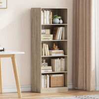 Etagère 5 niches 55x36x148 cm décor chêne - COMY