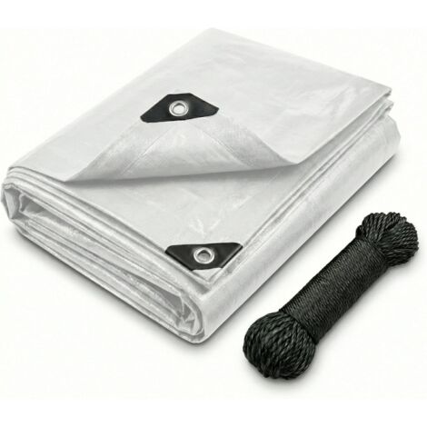 1 Bâche 2,0x2,0m Toile Renforcée 120g/m² Étanche Œillets Inox Corde 10m Jardin Camping (1/5)