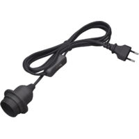 Douille E27 - 4,2 m - Noire - Avec interrupteur marche/arrêt - Idéale pour les projets de bricolage - Convient aux lampadaires et suspensions / Suspension de lampe avec interrupteur / Câble pour lumin