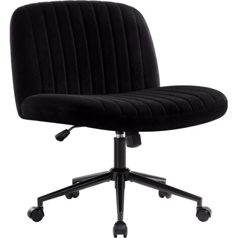 Chaise de bureau sans accoudoirs – Chaise pivotante réglable en hauteur – Dossier ergonomique – Assise moelleuse et spacieuse – Noir – Intimate Wm Heart (1/5)