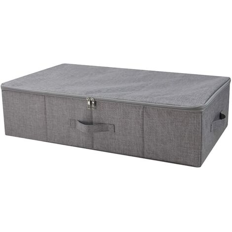 Contenitore sottoletto, per vestiti, piumoni, cuscini, grigio scuro