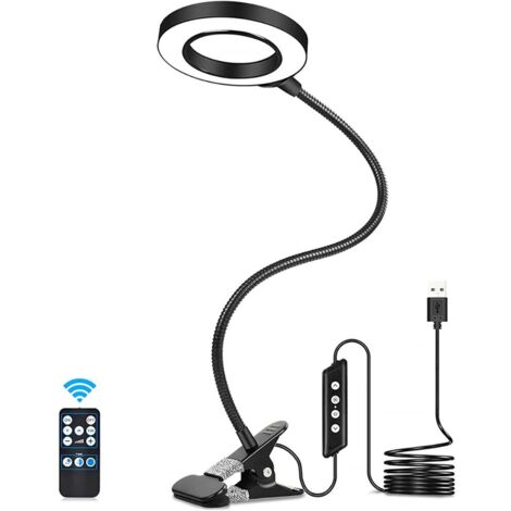 Lente d'ingrandimento da tavolo con luce LED, ingrandimento 3x, regolabile, luce con 10 livelli di luminosità, telecomando, clip di fissaggio e 3 colori opzionali