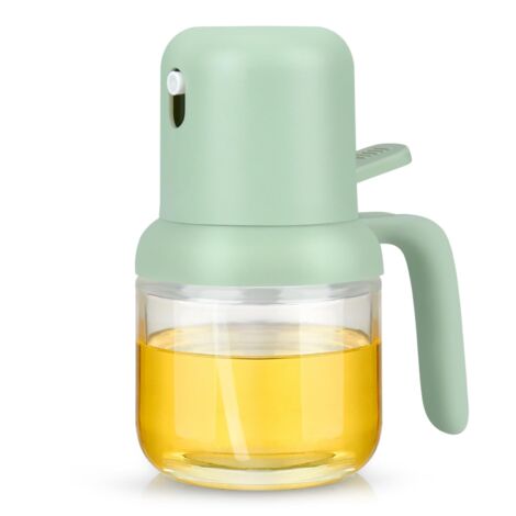 Flacone spray per olio, spruzzatore per olio da cucina in vetro da 180 ml, flacone per olio e aceto, spruzzatore per olio d'oliva (verde) (1/5)
