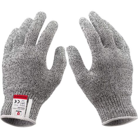 Guanti protettivi unisex, classe di protezione 5, microfibra, grigio, taglia unica (1/5)