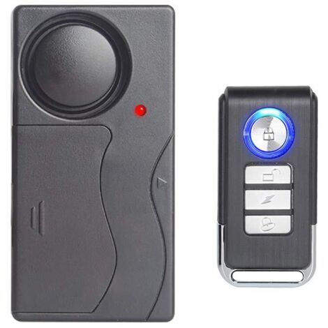 Allarme a vibrazione wireless, allarme antifurto per bici/bicicletta/moto/auto/veicoli/porta/finestra, 110 dB super forte (telecomando incluso)