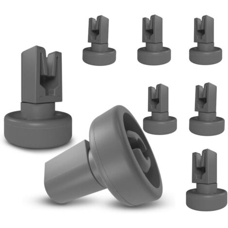Confezione da 8 rulli di ricambio universali da 25 mm per cestello superiore per lavastoviglie, lavatrice, ricambi e accessori (1/5)