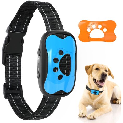 Collare antiabbaio ricaricabile, per cani di piccola e media taglia, collare senza vibrazioni, dispositivo di controllo dell'abbaio del cane, 7 modalità di sensibilità, segnale acustico e vibrazione, 