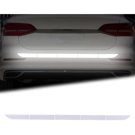 Nastro riflettente bianco, adesivi riflettenti per la visione notturna, adesivi di sicurezza autoadesivi impermeabili per auto (2 pezzi) (1/5)