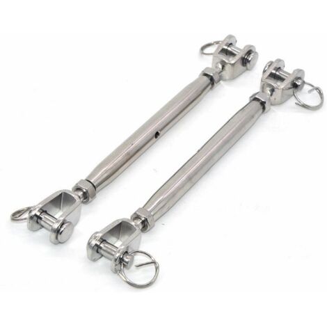Tenditore a ganascia in acciaio inossidabile M10 304 con chiusura magnetica, confezione da 2,Vite di chiusura in acciaio inox Tenditore per bulloni Tenditore per funi, tenditore per cavi in acciaio in