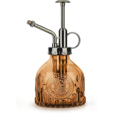 Bottiglia spray in vetro per annaffiare le piante, 200 ml, stile retrò, con pompa superiore, annaffiatoio, nebulizzatore per piante da giardinaggio (1/5)