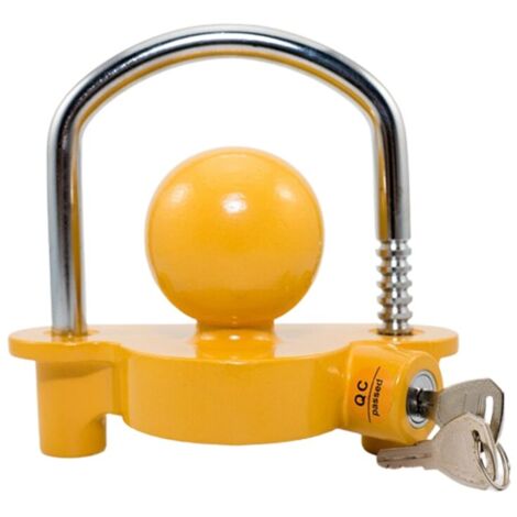 Lucchetto antifurto per auto, antiruggine e resistente alla corrosione, materiale in lega di ferro/alluminio, giallo/argento