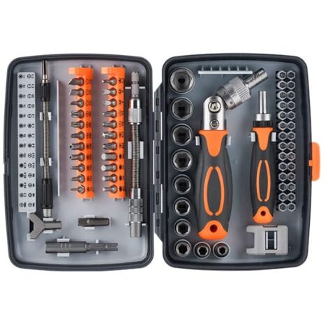 Set di cacciaviti di precisione in acciaio cromato da 68 pezzi per laptop, cellulari, computer, orologi, console di gioco e altri dispositivi elettronici (1/5)