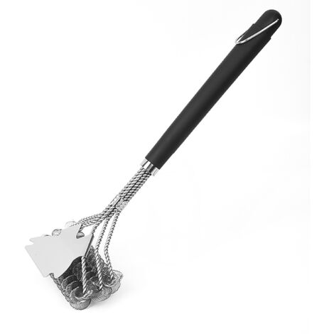 Spazzola per griglia, acciaio inossidabile, 46 cm, nero/argento