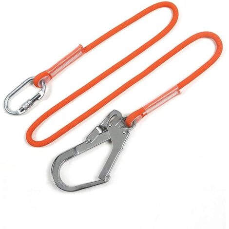 Cordino di sicurezza professionale in nylon con gancio - Imbragatura da arrampicata ad alta resistenza e protezione anticaduta (5 m)