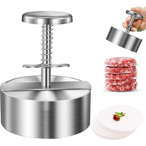 Pressa per hamburger, Pressa per hamburger, Pressa per hamburger antiaderente, Pressa per hamburger in acciaio inossidabile da 11,4 cm (1/5)