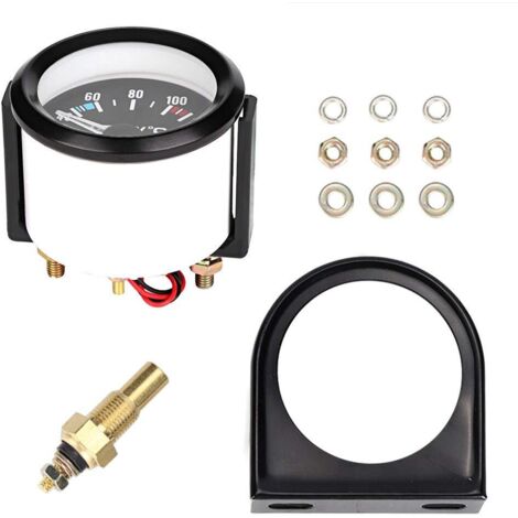Misuratore della temperatura dell'acqua per auto Misuratore della temperatura dell'acqua per auto Manometro Misuratore della temperatura dell'acqua 2 pollici 52 mm