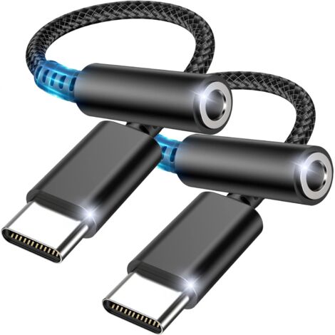 MOSWAG Adattatore da USB C a Jack da 3,5 mm, adattatore per cuffie audio digitale Aux di tipo C a 3,5 mm Adattatore per cuffie in lega di zinco per Samsung Galaxy