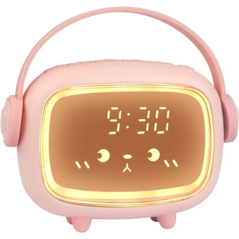 Sveglia digitale, sveglia digitale con luci e funzione snooze (rosa) (1/5)