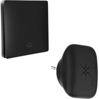 Kit campanello wireless ecologico per esterni senza batteria IP 65 impermeabile neve pioggia - Trasmettitore remoto - Campanello mini e nascosto - Ricevitore plug-in