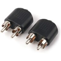 Adattatore audio stereo da 3,5 mm (1/8 di pollice) femmina a doppio RCA maschio, confezione da 2