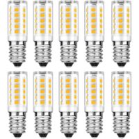 Confezione da 10 lampadine LED E14 - Bianco caldo 3000K - 5W equivalenti a lampadine a incandescenza da 50W - 500LM non dimmerabili