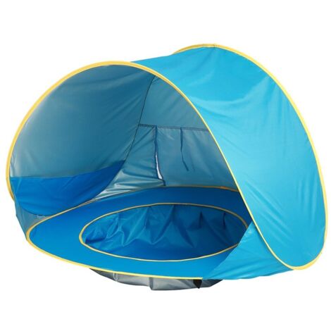 Tienda de campaña portátil de verano para bebés, protección UV, impermeable, multifuncional, desmontable, 117 x 79 x 70 cm, azul