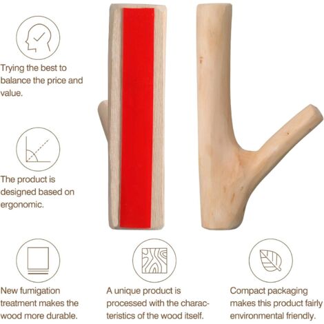 Ganchos Y Colgadores Para Montado En La Pared De Madera