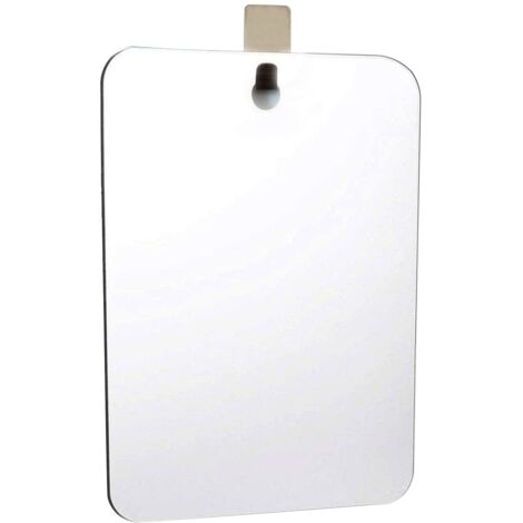 Espejo de baño, 28 x 19 cm, color plata (1/5)