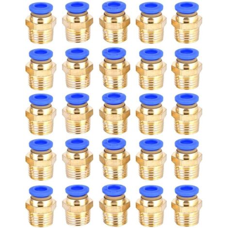 25 conectores rápidos G1/4 pc6-02 para mangueras y herramientas neumáticas (1/5)