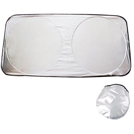 Parasol para parabrisas delantero de coche, protector UV para parabrisas interior, plegable y portátil, 160 x 86 cm (1/5)