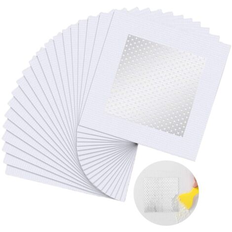 Kit de reparación de paredes, 20 piezas, autoadhesivo, de aluminio, para reparar agujeros en paredes y techos dañados, 10 cm x 10 cm