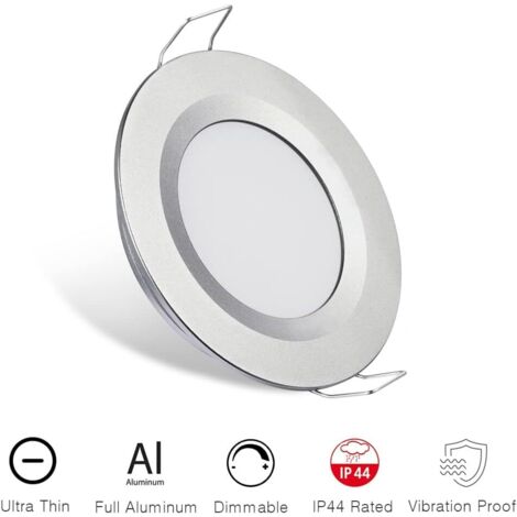 Plafon foco led empotrable 12V 130 Lumen caravana autocaravana camper - Ref. 83670 | Mi Tortuga