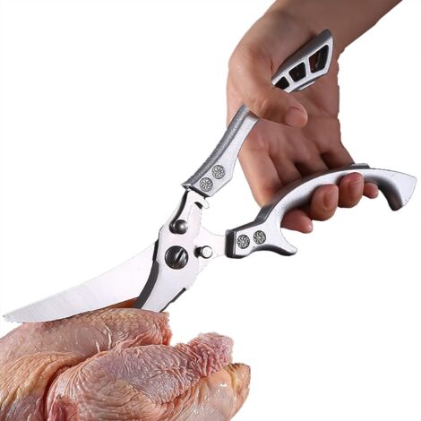 Tijeras de cocina, para pollo, aves, pescado, carne, tijeras afiladas de acero inoxidable para huesos.