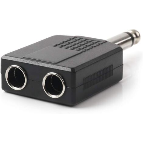 Adaptador de audio de interconexión de 6,35 mm TS macho de 1/4" a 2 1/4 ...